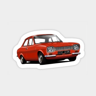 Ford Escort Mk 1 in carnival red Sticker